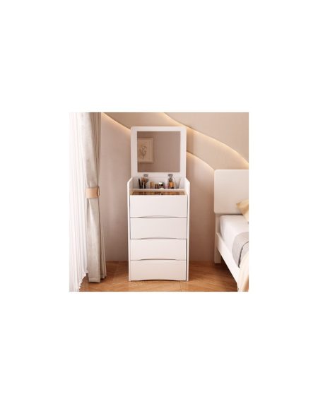 Bàn Trang Điểm Gỗ Thông Hiện Đại Có Gương Và Đèn Bàn Trang Điểm Gỗ Thông Hiện Đại Có Gương Và Đèn