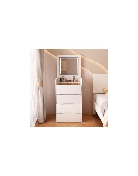 Bàn Trang Điểm Gỗ Thông Hiện Đại Có Gương Và Đèn Bàn Trang Điểm Gỗ Thông Hiện Đại Có Gương Và Đèn