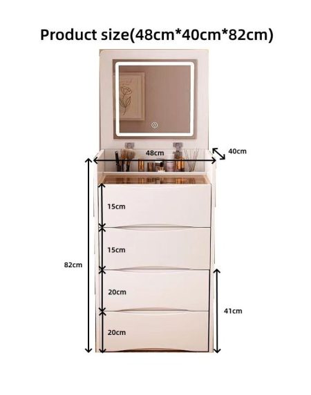 Bàn Trang Điểm Gỗ Thông Hiện Đại Có Gương Và Đèn Bàn Trang Điểm Gỗ Thông Hiện Đại Có Gương Và Đèn