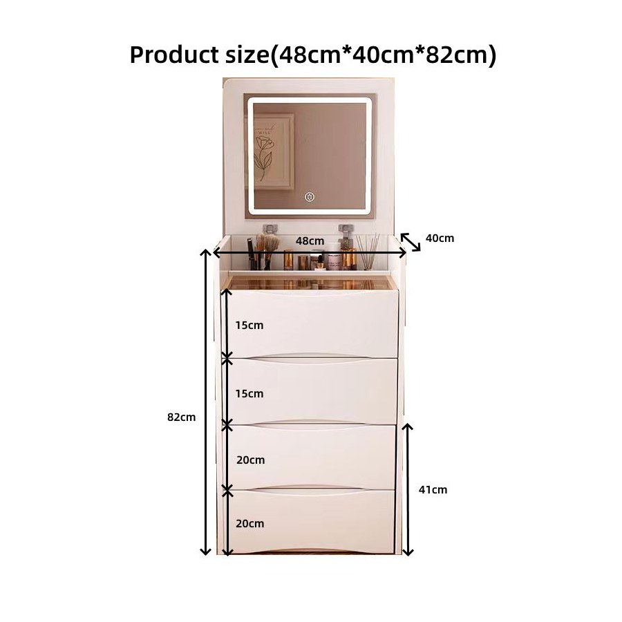 Bàn Trang Điểm Gỗ Thông Hiện Đại Có Gương Và Đèn Bàn Trang Điểm Gỗ Thông Hiện Đại Có Gương Và Đèn
