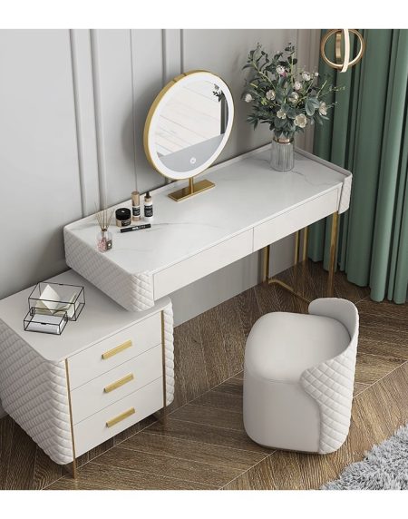 Bàn Trang Điểm Gỗ Tự Nhiên Cao Cấp Có Gương Đèn LED Bàn Trang Điểm Gỗ Tự Nhiên Cao Cấp Có Gương Đèn LED