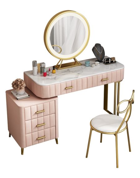 Bàn Trang Điểm Gỗ Tự Nhiên Có Gương Đèn LED Bàn Trang Điểm Gỗ Tự Nhiên Có Gương Đèn LED