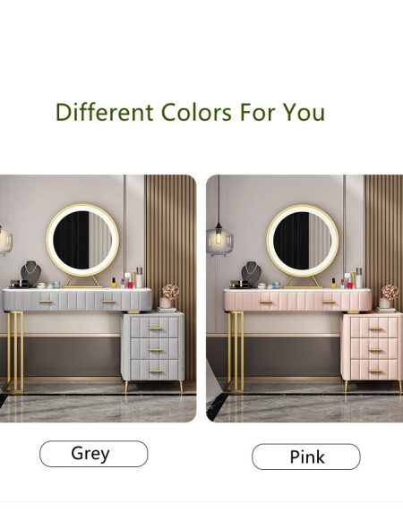 Bàn Trang Điểm Gỗ Tự Nhiên Có Gương Đèn LED Bàn Trang Điểm Gỗ Tự Nhiên Có Gương Đèn LED