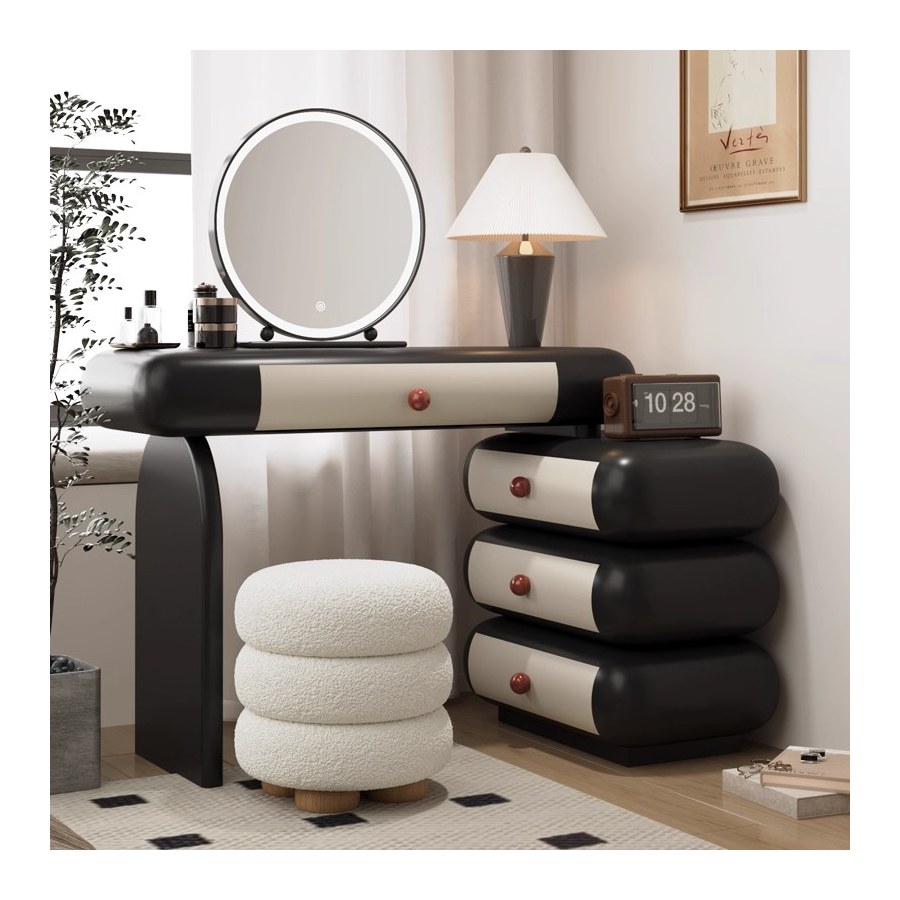 Bàn Trang Điểm Gỗ Tự Nhiên Hiện Đại Có Đèn Bàn Trang Điểm Gỗ Tự Nhiên Hiện Đại Có Đèn