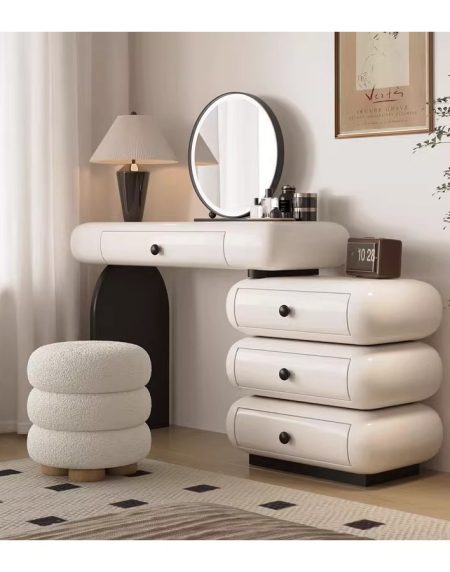 Bàn Trang Điểm Gỗ Tự Nhiên Hiện Đại Có Đèn Bàn Trang Điểm Gỗ Tự Nhiên Hiện Đại Có Đèn