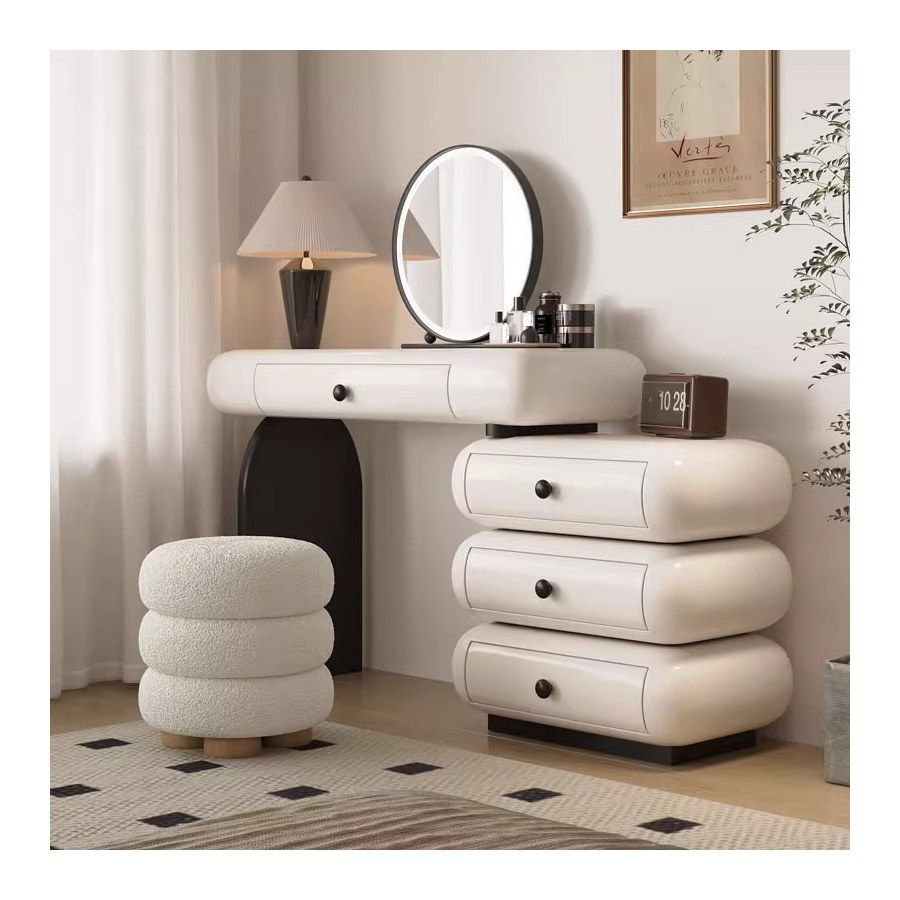 Bàn Trang Điểm Gỗ Tự Nhiên Hiện Đại Có Đèn Bàn Trang Điểm Gỗ Tự Nhiên Hiện Đại Có Đèn