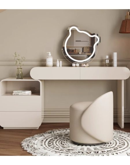 Bàn Trang Điểm Gỗ Tự Nhiên Hiện Đại Có Đèn Bàn Trang Điểm Gỗ Tự Nhiên Hiện Đại Có Đèn