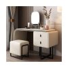 Bàn Trang Điểm Gỗ Tự Nhiên Hiện Đại Có Đèn LED
