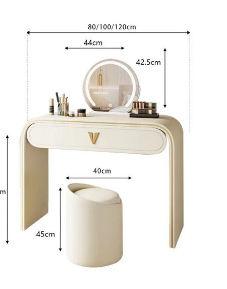 Bàn Trang Điểm Gỗ Tự Nhiên Hiện Đại Có Gương Đèn Điều Chỉnh Bàn Trang Điểm Gỗ Tự Nhiên Hiện Đại Có Gương Đèn Điều Chỉnh