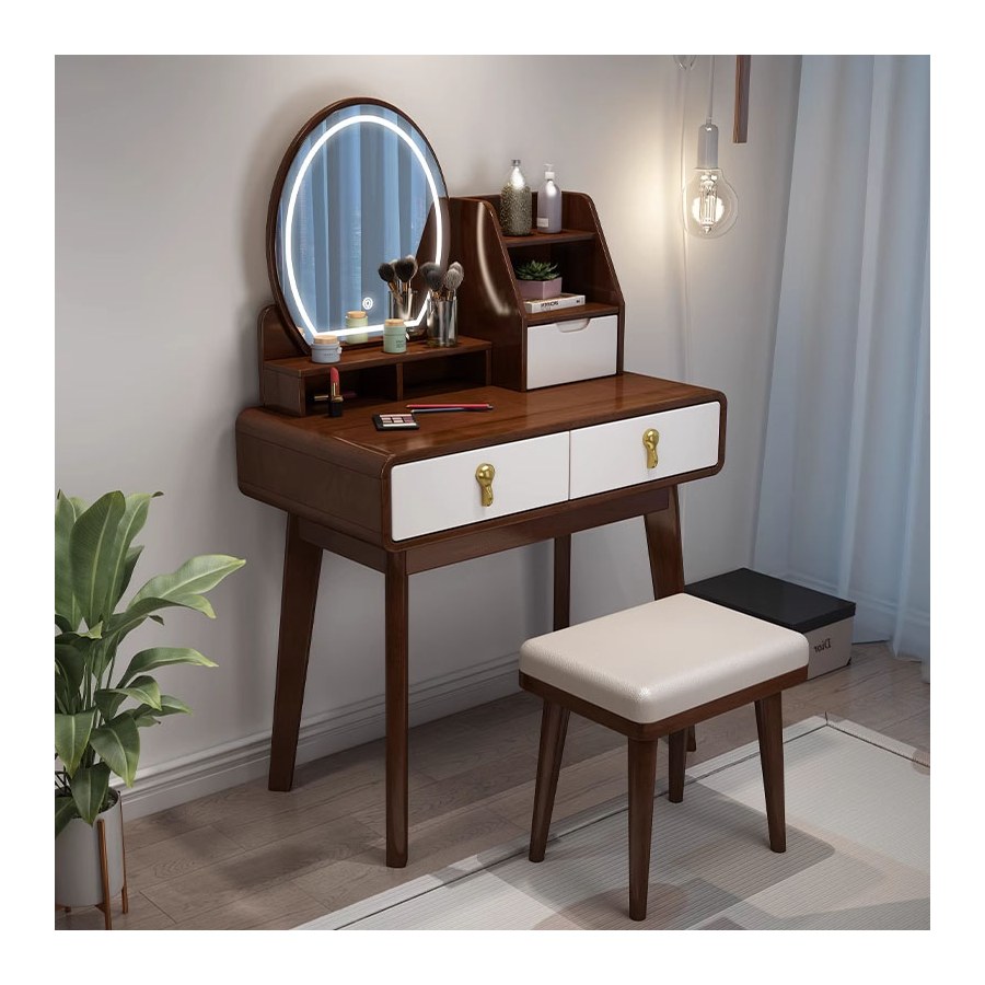Bàn Trang Điểm Gỗ Tự Nhiên Hiện Đại Có Gương Điều Chỉnh Bàn Trang Điểm Gỗ Tự Nhiên Hiện Đại Có Gương Điều Chỉnh