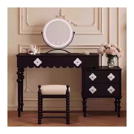 Bàn Trang Điểm Gỗ Tự Nhiên Hiện Đại Có Gương Đứng