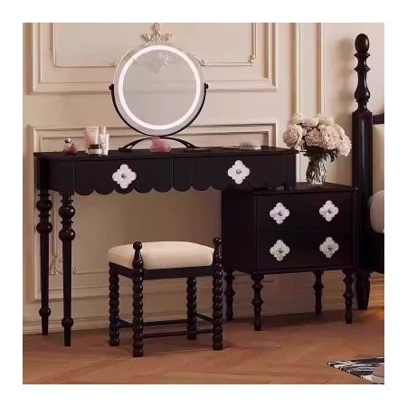 Bàn Trang Điểm Gỗ Tự Nhiên Hiện Đại Có Gương Đứng