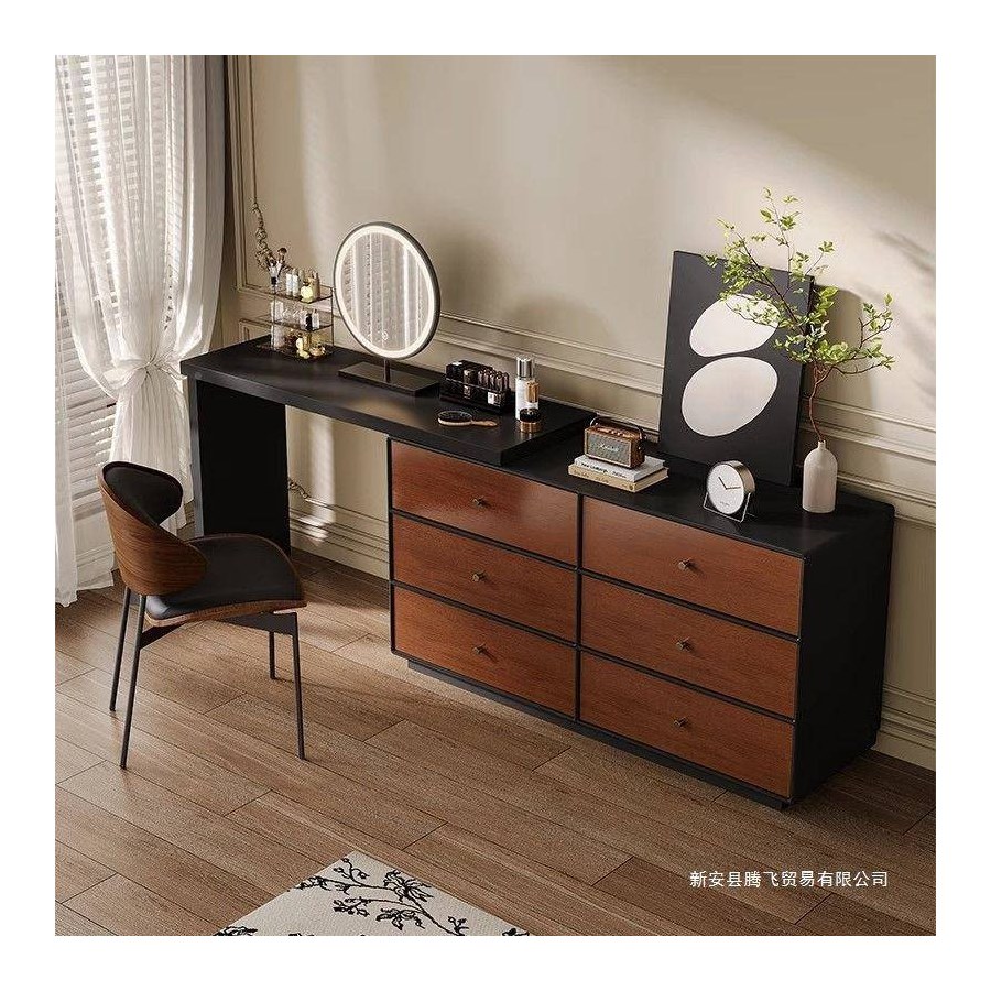 Bàn Trang Điểm Gỗ Tự Nhiên Phong Cách Vintage Có Gương Đứng Bàn Trang Điểm Gỗ Tự Nhiên Phong Cách Vintage Có Gương Đứng
