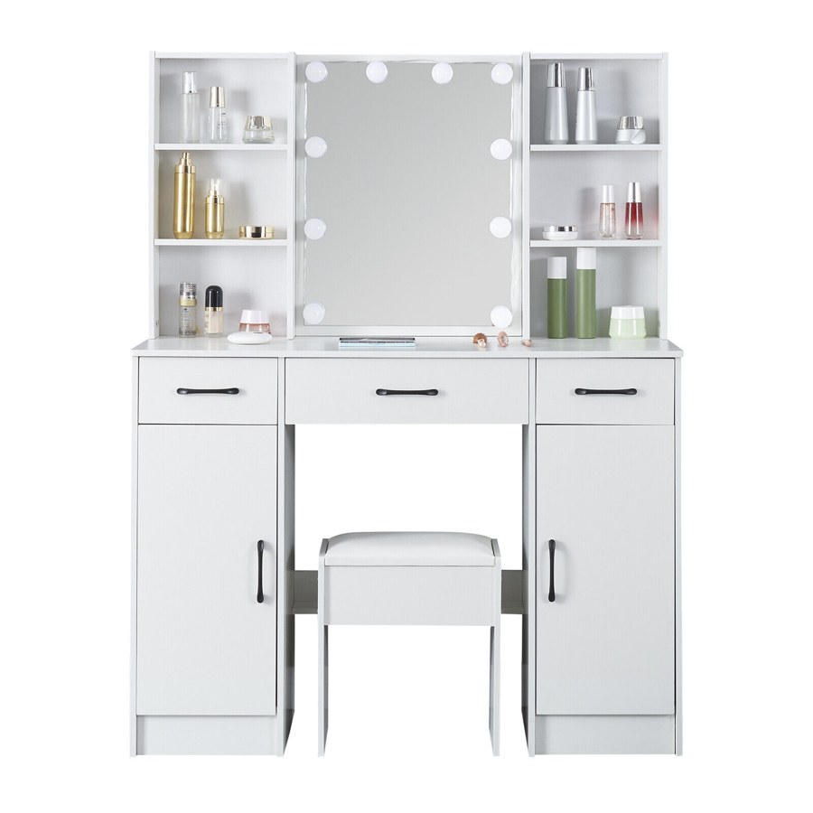 Bàn Trang Điểm Gương Đèn Led Hiện Đại Gỗ Tự Nhiên Bàn Trang Điểm Gương Đèn Led Hiện Đại Gỗ Tự Nhiên