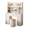 Bàn Trang Điểm Gương LED Gỗ MDF Hiện Đại Bàn Trang Điểm Gương LED Gỗ MDF Hiện Đại