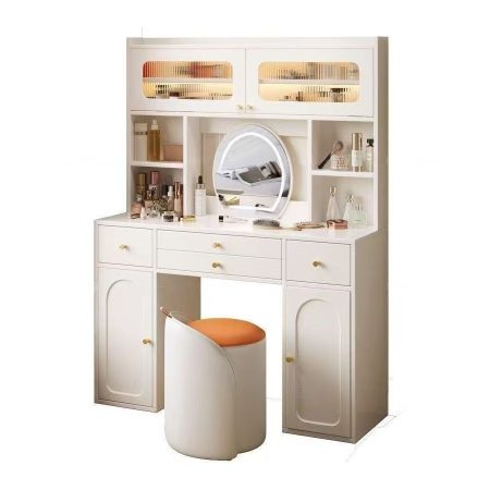 Bàn Trang Điểm Gương LED Gỗ MDF Hiện Đại