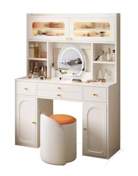 Bàn Trang Điểm Gương LED Gỗ MDF Hiện Đại