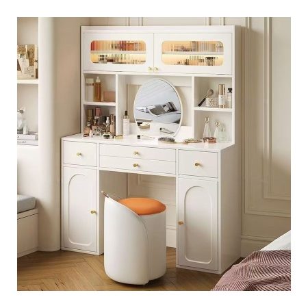 Bàn Trang Điểm Gương LED Gỗ MDF Hiện Đại