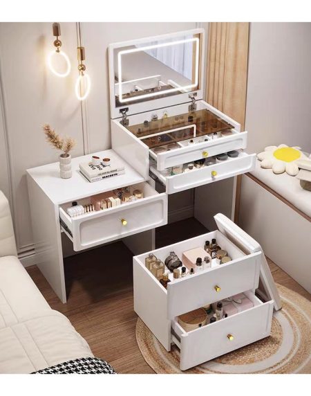 Bàn Trang Điểm Gương Sang Trọng Hiện Đại Có Ghế