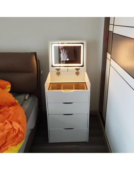 Bàn Trang Điểm Hiện Đại Gỗ Công Nghiệp Có Gương Đèn Bàn Trang Điểm Hiện Đại Gỗ Công Nghiệp Có Gương Đèn