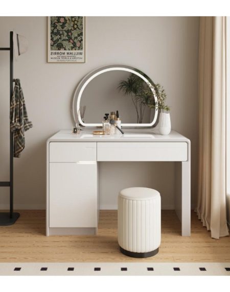 Bàn Trang Điểm Hiện Đại Gỗ Công Nghiệp Có Gương Đèn Cho Phòng Ngủ Bàn Trang Điểm Hiện Đại Gỗ Công Nghiệp Có Gương Đèn Cho Phòng Ngủ
