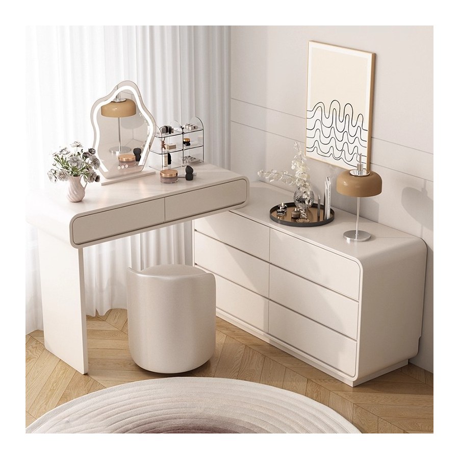 Bàn Trang Điểm Hiện Đại Gỗ Công Nghiệp Có Gương Đèn LED Bàn Trang Điểm Hiện Đại Gỗ Công Nghiệp Có Gương Đèn LED