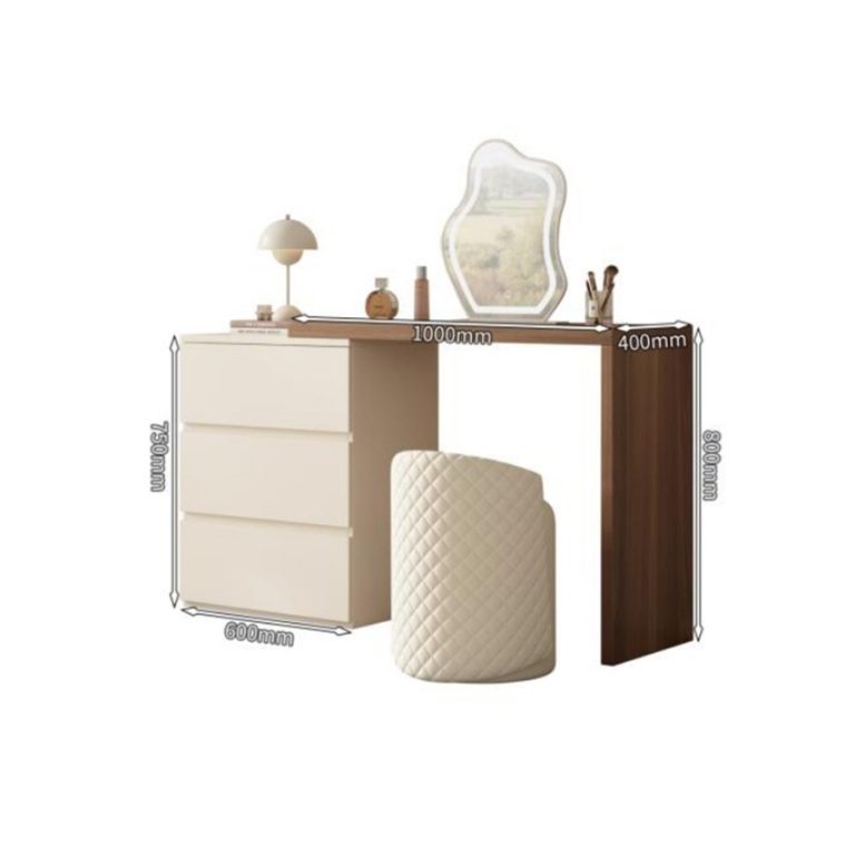 Bàn Trang Điểm Hiện Đại Gỗ Công Nghiệp Kèm Gương Lật