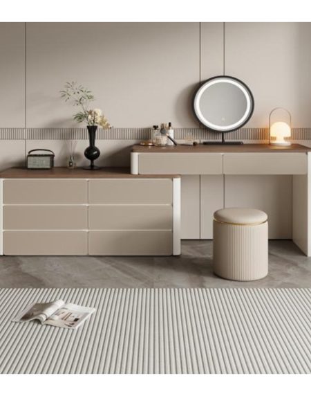Bàn Trang Điểm Hiện Đại Gỗ Công Nghiệp Kèm Gương Lật