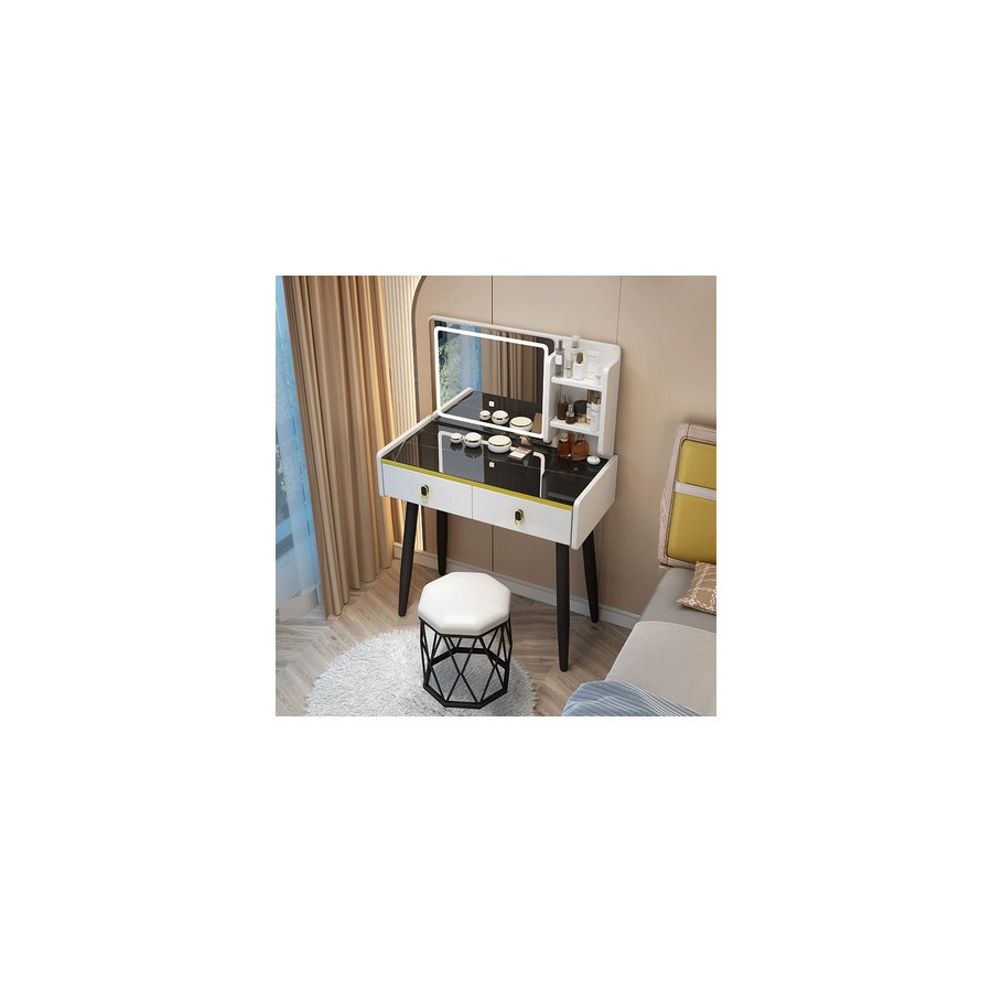Bàn Trang Điểm Hiện Đại Gỗ MDF Có Gương Chiếu Sáng Bàn Trang Điểm Hiện Đại Gỗ MDF Có Gương Chiếu Sáng