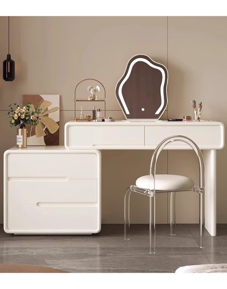 Bàn Trang Điểm Hiện Đại Gỗ MDF Có Gương Đèn Bàn Trang Điểm Hiện Đại Gỗ MDF Có Gương Đèn