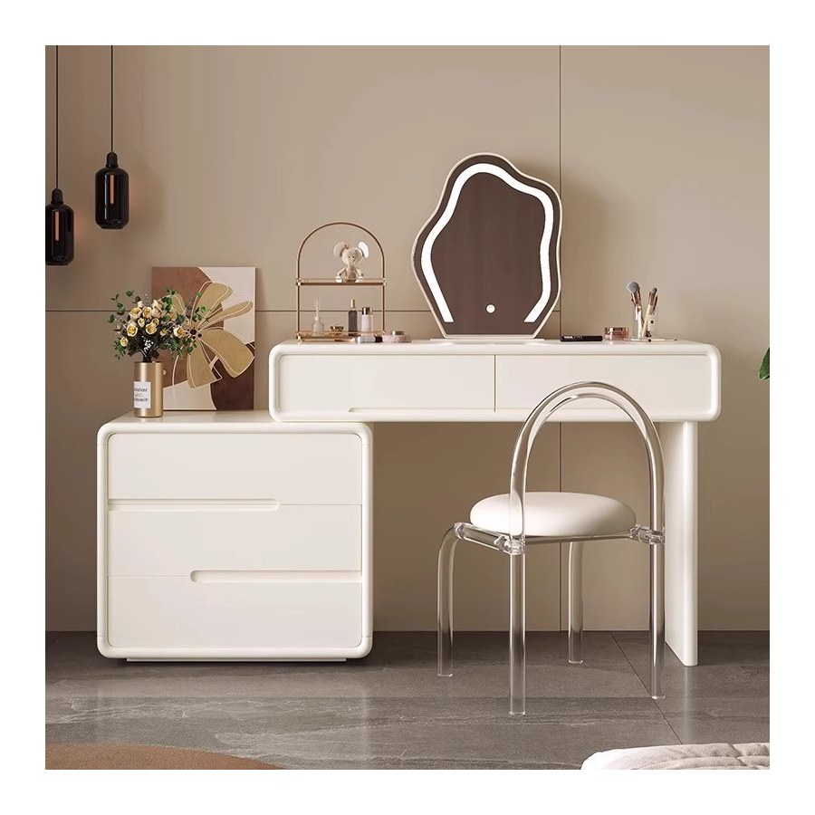 Bàn Trang Điểm Hiện Đại Gỗ MDF Có Gương Đèn Bàn Trang Điểm Hiện Đại Gỗ MDF Có Gương Đèn