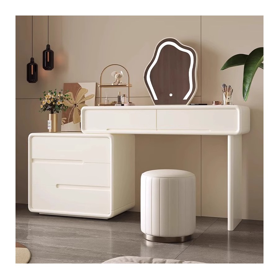 Bàn Trang Điểm Hiện Đại Gỗ MDF Có Gương Đèn Bàn Trang Điểm Hiện Đại Gỗ MDF Có Gương Đèn