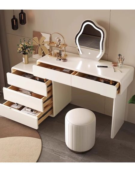 Bàn Trang Điểm Hiện Đại Gỗ MDF Có Gương Đèn Bàn Trang Điểm Hiện Đại Gỗ MDF Có Gương Đèn