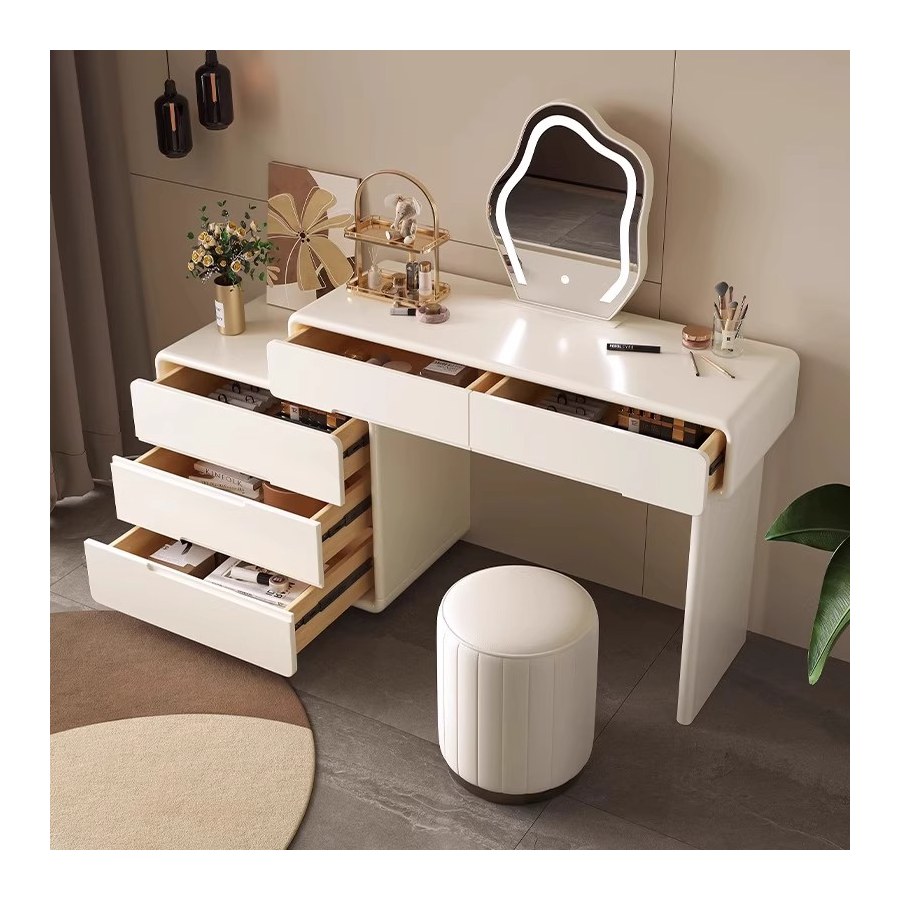 Bàn Trang Điểm Hiện Đại Gỗ MDF Có Gương Đèn Bàn Trang Điểm Hiện Đại Gỗ MDF Có Gương Đèn