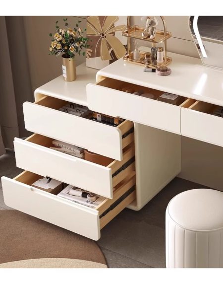 Bàn Trang Điểm Hiện Đại Gỗ MDF Có Gương Đèn Bàn Trang Điểm Hiện Đại Gỗ MDF Có Gương Đèn
