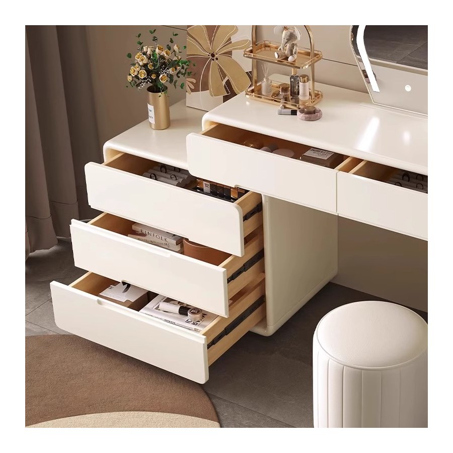 Bàn Trang Điểm Hiện Đại Gỗ MDF Có Gương Đèn Bàn Trang Điểm Hiện Đại Gỗ MDF Có Gương Đèn
