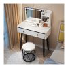 Bàn Trang Điểm Hiện Đại Gỗ MDF Có Gương Đèn LED