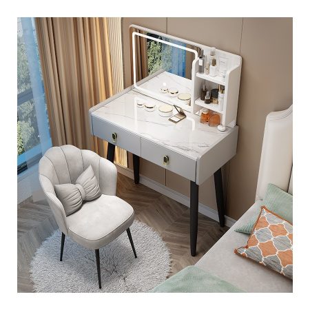 Bàn Trang Điểm Hiện Đại Gỗ MDF Có Gương Đèn LED