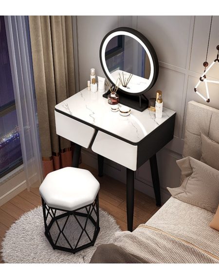 Bàn Trang Điểm Hiện Đại Gỗ MDF Gương Led Độc Đáo