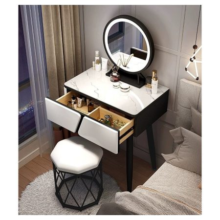 Bàn Trang Điểm Hiện Đại Gỗ MDF Gương Led Độc Đáo