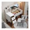 Bàn Trang Điểm Hiện Đại Gỗ Thông Có Gương Chiếu Sáng