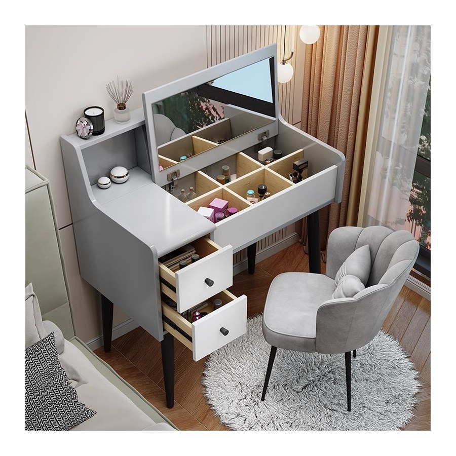Bàn Trang Điểm Hiện Đại Gỗ Thông Có Gương Chiếu Sáng Bàn Trang Điểm Hiện Đại Gỗ Thông Có Gương Chiếu Sáng