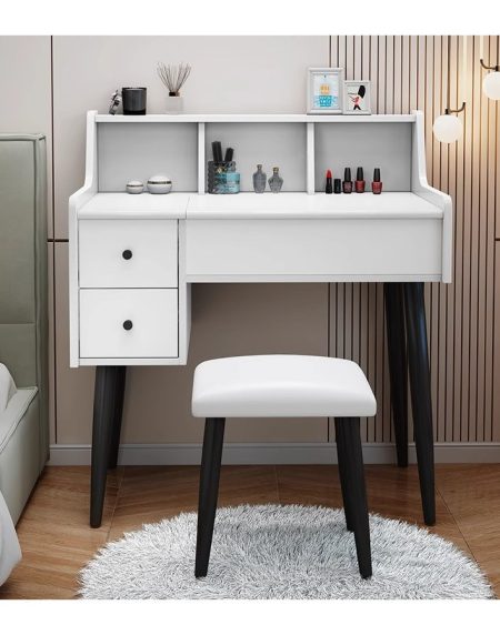 Bàn Trang Điểm Hiện Đại Gỗ Thông Có Gương Chiếu Sáng Bàn Trang Điểm Hiện Đại Gỗ Thông Có Gương Chiếu Sáng