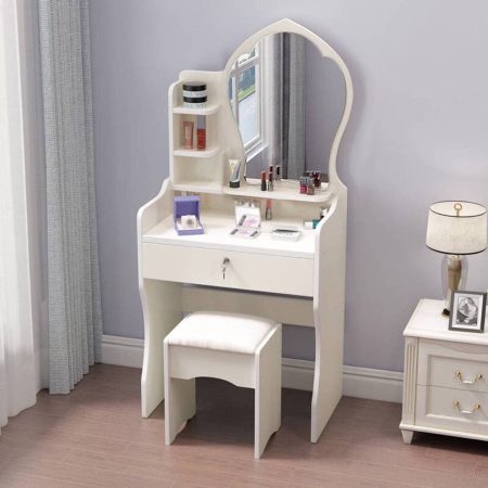 Bàn Trang Điểm Hiện Đại Gỗ Tự Nhiên Có Gương