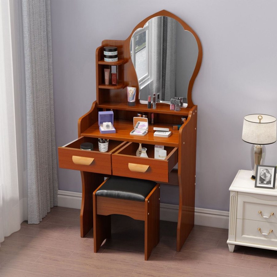 Bàn Trang Điểm Hiện Đại Gỗ Tự Nhiên Có Gương Bàn Trang Điểm Hiện Đại Gỗ Tự Nhiên Có Gương