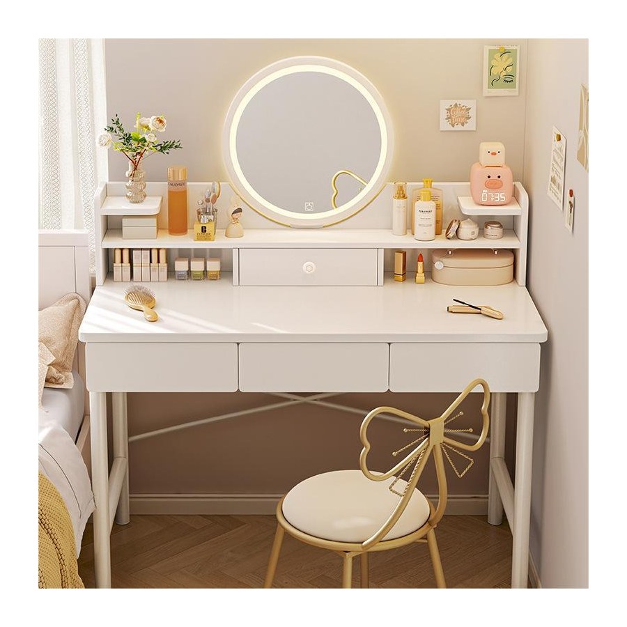Bàn Trang Điểm Hiện Đại Gỗ Tự Nhiên Có Gương Chiếu Sáng Bàn Trang Điểm Hiện Đại Gỗ Tự Nhiên Có Gương Chiếu Sáng