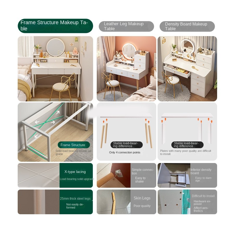 Bàn Trang Điểm Hiện Đại Gỗ Tự Nhiên Có Gương Chiếu Sáng Bàn Trang Điểm Hiện Đại Gỗ Tự Nhiên Có Gương Chiếu Sáng
