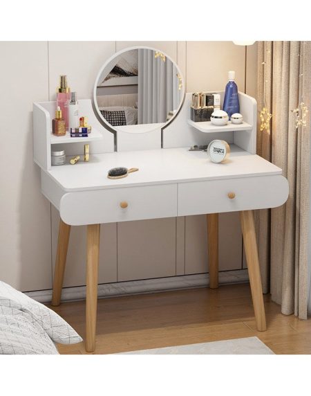 Bàn Trang Điểm Hiện Đại Gỗ Tự Nhiên Có Gương Đèn Bàn Trang Điểm Hiện Đại Gỗ Tự Nhiên Có Gương Đèn