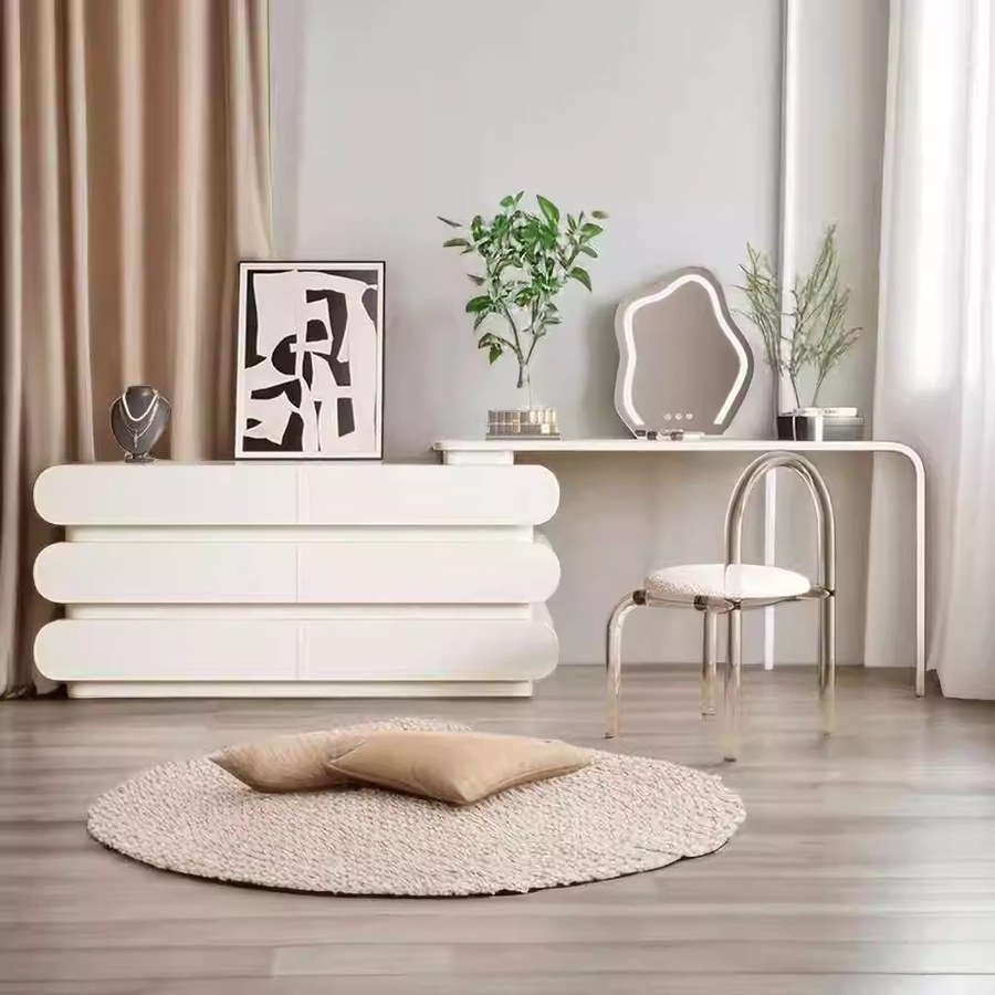 Bàn Trang Điểm Hiện Đại Gỗ Tự Nhiên Có Gương Đèn LED Bàn Trang Điểm Hiện Đại Gỗ Tự Nhiên Có Gương Đèn LED