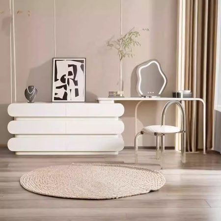 Bàn Trang Điểm Hiện Đại Gỗ Tự Nhiên Có Gương Đèn LED